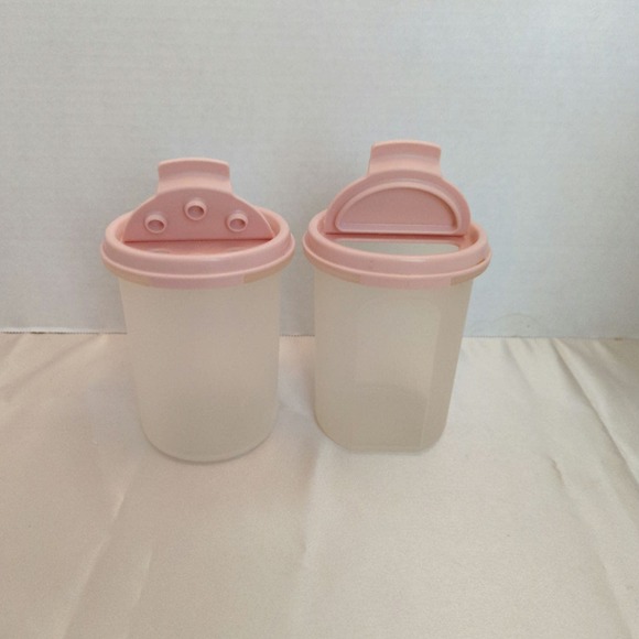 Tupperware 3 piece modular mate set with pink lids - Picture 2 of 6